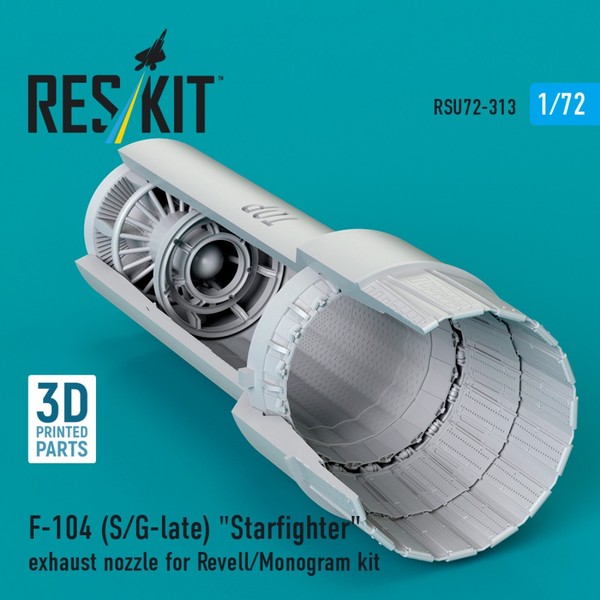 F-104 (S/G-Late) Starfighter Exhaust Nozzle For Revell/Monogram Kit (3D Printed)-image