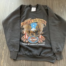 Flaw Vintage 1991 Harley Davidson 3D Emblem Crewneck Sweatshirt Size L
