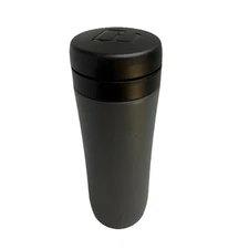 ESPRO Travel Press 12 oz Coffee & Tea Mug Model 5012 Dark Gray Stainless EUC-