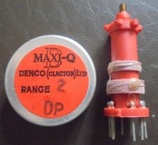 DENCO MAXI Q RADIO COIL ~ DUAL PURPOSE VALVE RANGE ~ RED -2DP  ~ NOVAL PLUG IN