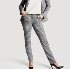 Betabrand Skinny Leg Pencil Catstooth Dress Pants  Women's Small Long NWOT Cats