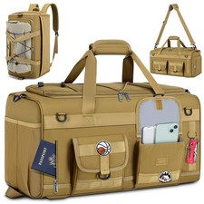3 in 1 Gym Bag for Men, 45L Large Sports Duffle Bag with Shoe Compartment and...