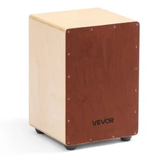 VEVOR Cajon Box Drum Wooden Birchwood Compact Percussion Instrument w/Snare Wire