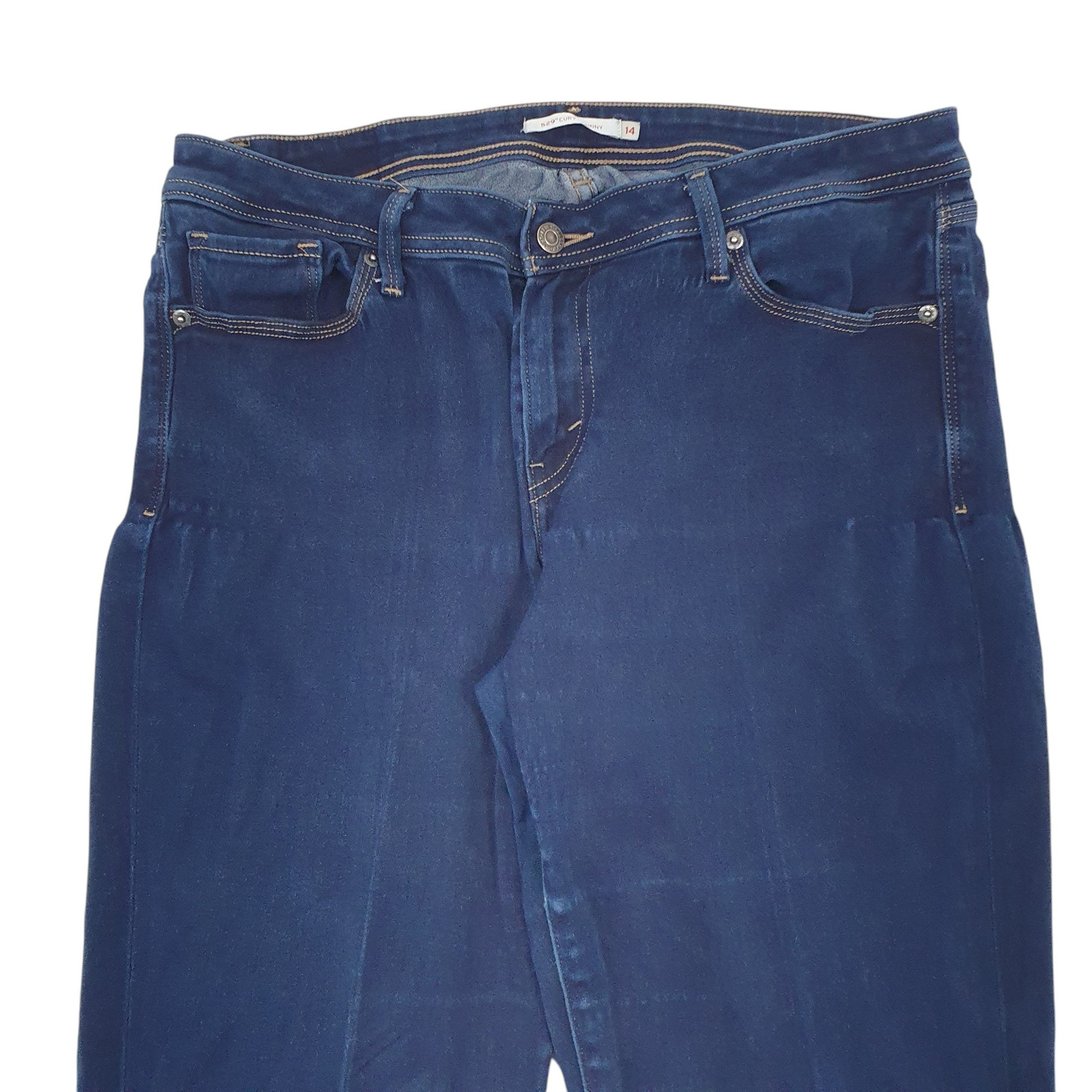 LEVIS 529 Jeans Skinny Fit Blue Denim Trousers Womens UK14 image 2