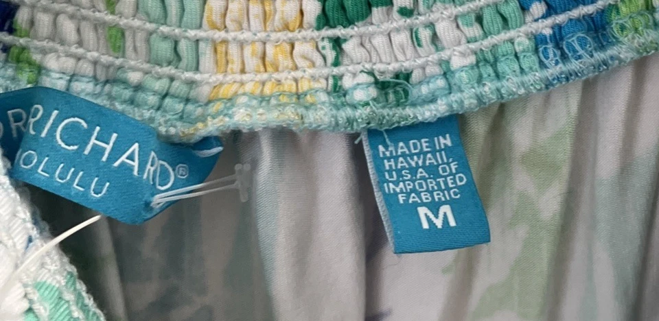 Tori Richard женское платье многоцветный средний цветочный тропический короткий рукав - Изображение 4 из 4