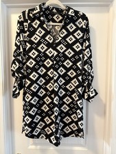 Ark & Co Anthropologie Geometric Print Dress Size Small