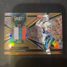 Dan Marino 2018 Select Swatches Relic Bronze Prizm /50 #24 Jersey Miami Dolphins