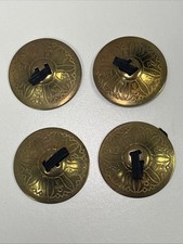 Vintage Brass Ornate Finger Cymbals Belly Dancing Set Of 4