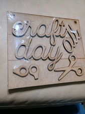 D cor Wood CRAFT ALL DAY Sign New in Package - Project Art Crafts