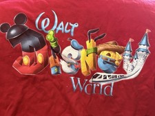 Vintage Walt Disney World T-Shirt Size Medium Unisex Rare Shirt Mickey Goofy etc