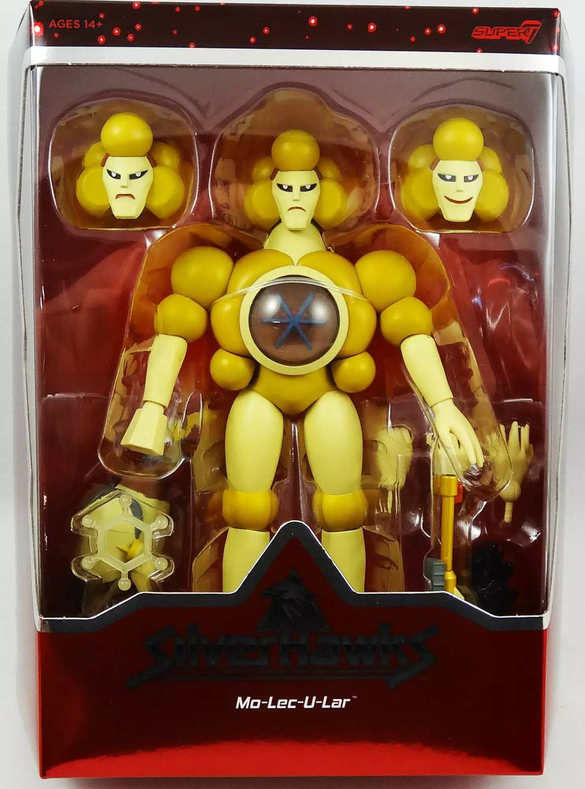 Silverhawks Mo-Lec-U-Lar & Volt-Ure figurines Super7 pour vitrine geek