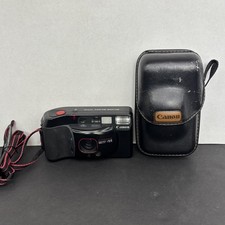Vintage Canon Sure Shot Supreme 35mm Film Camera Case Strap Black AF Flash Japan