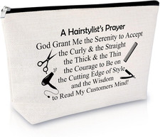 Hairdresser Gift for Women Makeup Bag Hair Stylist Appreciation Gift Cosmetology