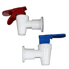 Blue and Red Plastic Cooler Faucet - 2pcs Reusable Water Dispenser Replacement P