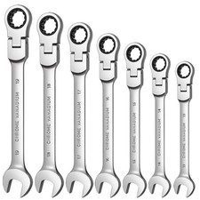 Ratchet Spanner Combination Ratchet Wrench Spanners 72T Flexi Head 6mm - 19mm