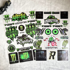 2 Whole Sheets MONSTER ENERGY Motorbike Cars Helmet Waterproof UV Stickers