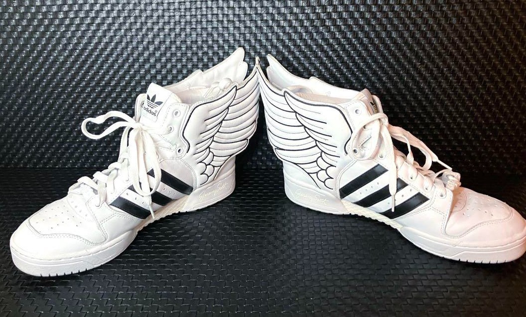 adidas × JEREMY SCOTT JP28.5cm US10 1/2 Size 10 - Adidas Jeremy Scott Wings 2.0 Sneakers White Black
