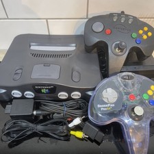 Nintendo 64 Console w/ 2 Controllers & Cables Tested Working PAL UK