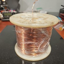 Bare Copper Wire 24 Gauge 5 lb Spool 3,965 Feet Diameter 0.020