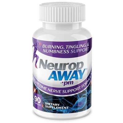 NeuropAWAY Nerve Support PM with R-Alpha Lipoic Acid to Help Provide Nerve Re...