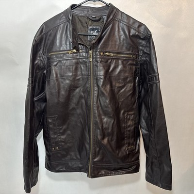 Point Zero Collection Men's Faux Vegan Leather Jacket Sz Med