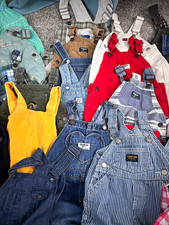 Infant/Toddler/Kid Overalls Lot, Osh Kosh, Sprockets, Vintage Modern