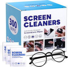 300 Pcs Cleaning Wipes for Glasses,Pre-Moistened Lens Cleaning Wipes, Computer