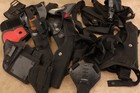 Mixed Lot of Various Semi Auto & Revolver Cloth, Nylon, & Kydex Pistol Holsters — photo 8