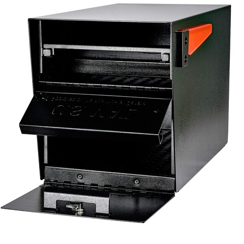 Mail Boss 7106 Curbside Steel Post Mount Security Locking Mailbox, Black, Ext... - Picture 5 of 12