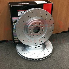 Discos de freno delanteros de rendimiento perforados en cruz para Nissan 370Z 2009-