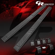 PAIR BLACK 5" WIDTH SIDE STEP NERF BAR RUNNING BOARD FOR 09-24 RAM 1500 QUAD CAB
