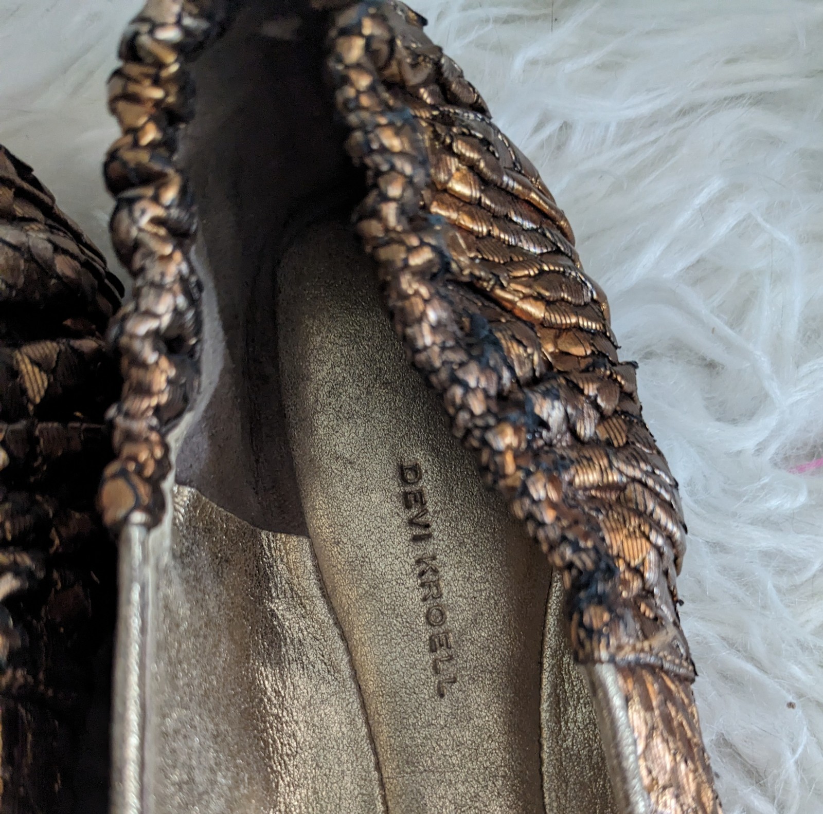 Devi Kroell Python Leather Snakeskin Reptile Ball… - image 7