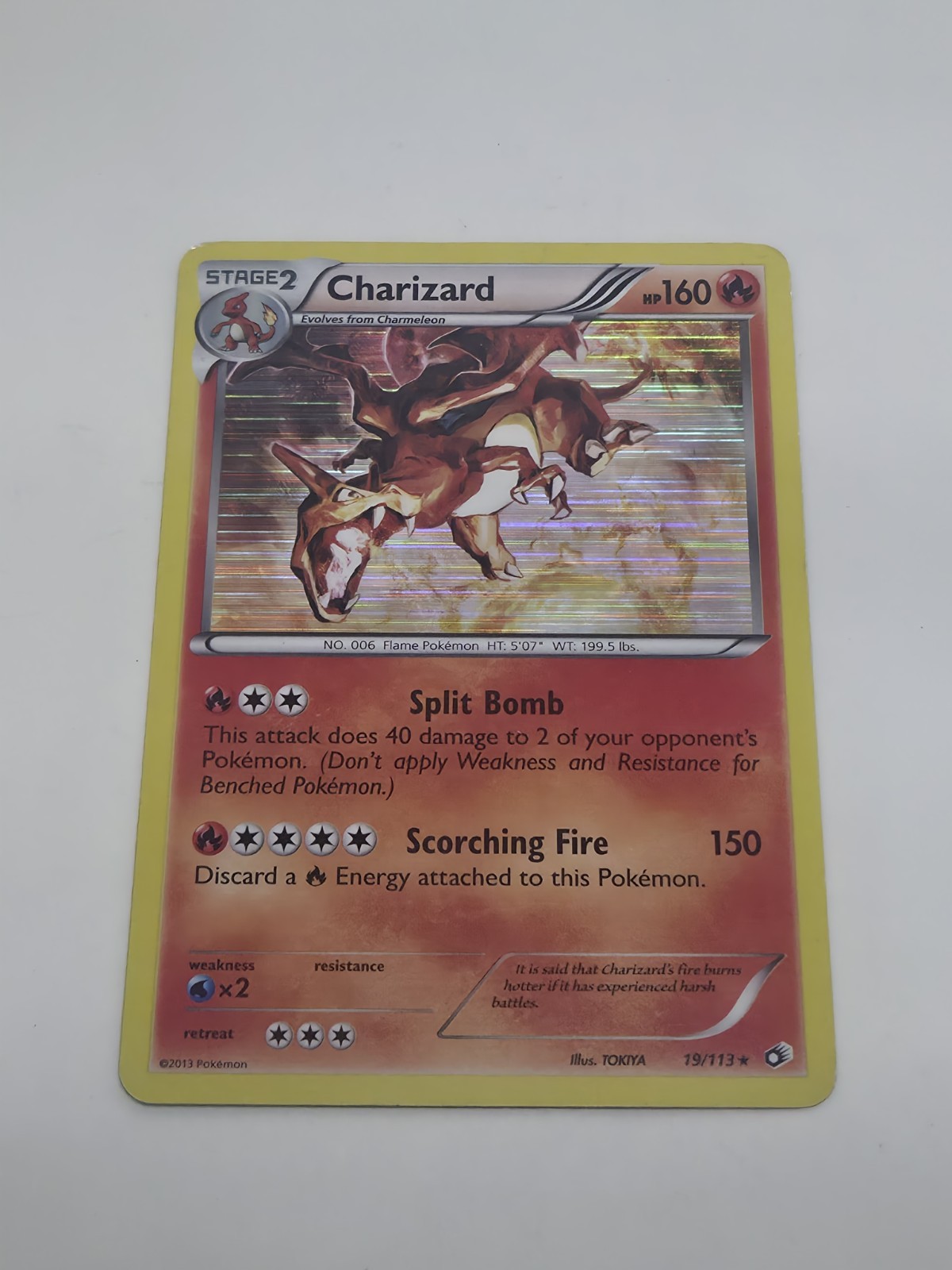 Pokémon TCG Charizard 19/113 Legendary Treasures 2013 Holo Rare LP