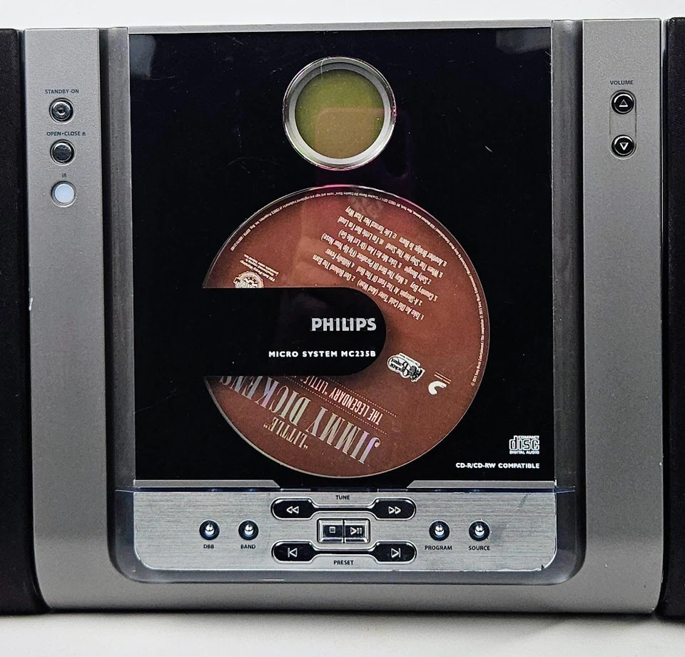 Philips Micro System MC235B CD/AM/FM/AUX Home Stereo System Tested Working Video - Image 3 of 4