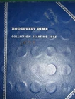Whitman #9028 Roosevelt head DIME book  1946 -1979  incomplete set 61 coins