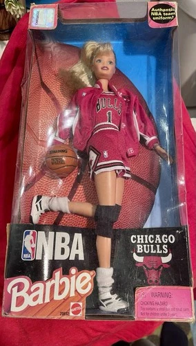 Vintage NBA CHICAGO BULLS 11.5" Barbie Doll Officially Licensed 1998 Mattel New