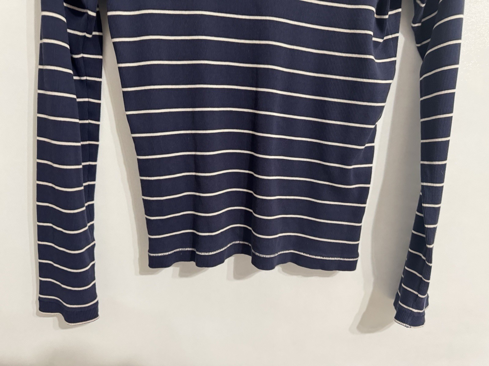 Ines de la Fressange X Uniqlo Sz Small Women’s Navy Blue White Knit Pullover Top image 5