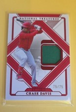 2025 Panini National Treasures - Chase Davis #TT-CD Red /75 (MEM, RC)