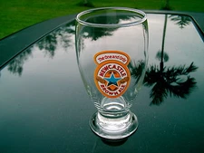 FROM THE ONE AND ONLY NEW CASTLE   BEER BEVERAGE GLASS WITH BROWN  ALE LOGO 6" 