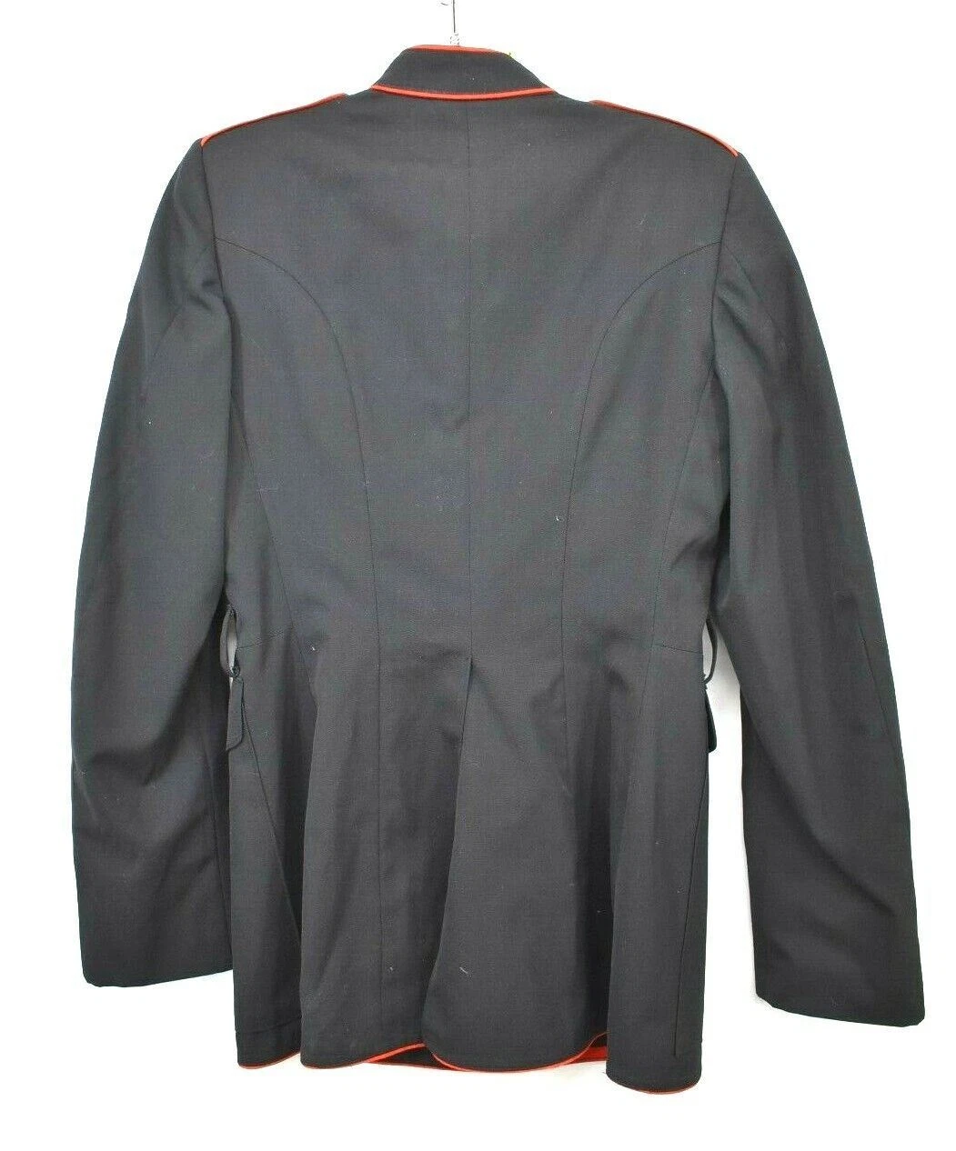 Thorngate Mens Black Contrast Piping Button-Front Flap Pocket Uniforms Coat 40XL - product detail image 2