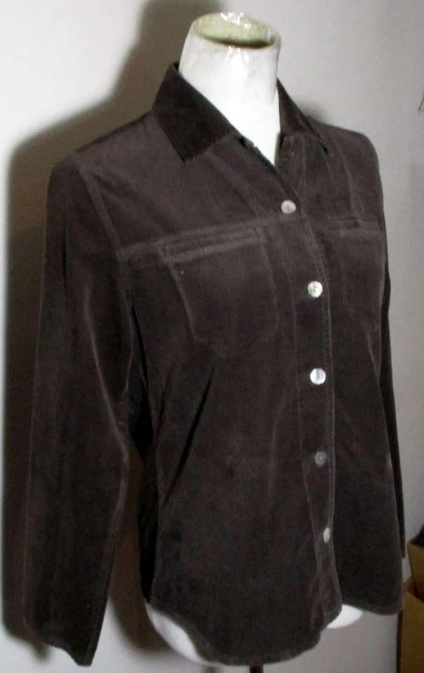 MARKET by Chico's Brown Corduroy Shirt Size 0 - Imagem 3 de 4