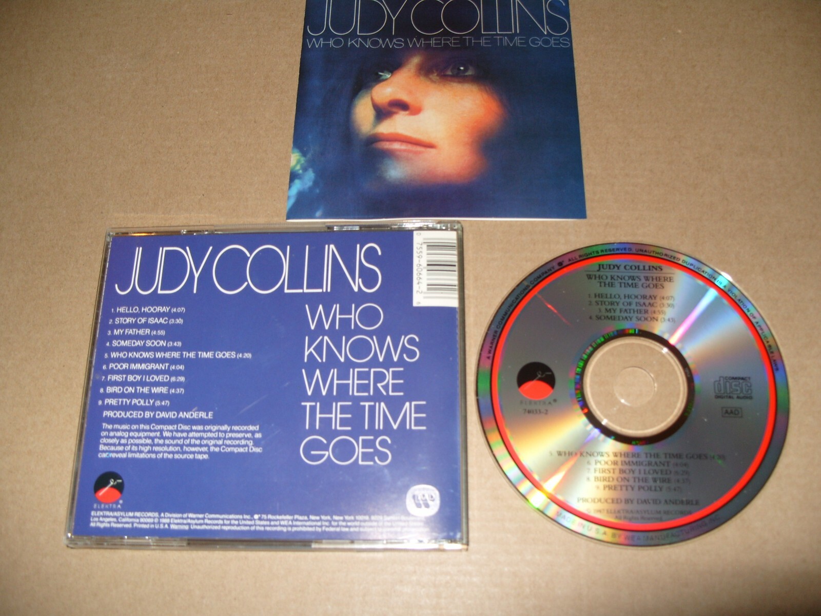 Judy Collins - Who Knows Where the Time Goes 1988 cd + Inlays Near Mint (R4)