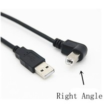 USB 2.0 A Male to USB B Male 90 Degree Right Angle Printer Scanner Cable