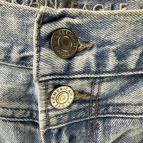 American Eagle Jeans Womens 16 Mom Retro Acid Wash Bleached Pleated Barrel Pants - Picture 9 of 16