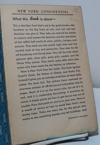 New York Confidential by Jack Lait & Lee Mortimer - Dell 1534 - 1948 - Picture 2 of 2