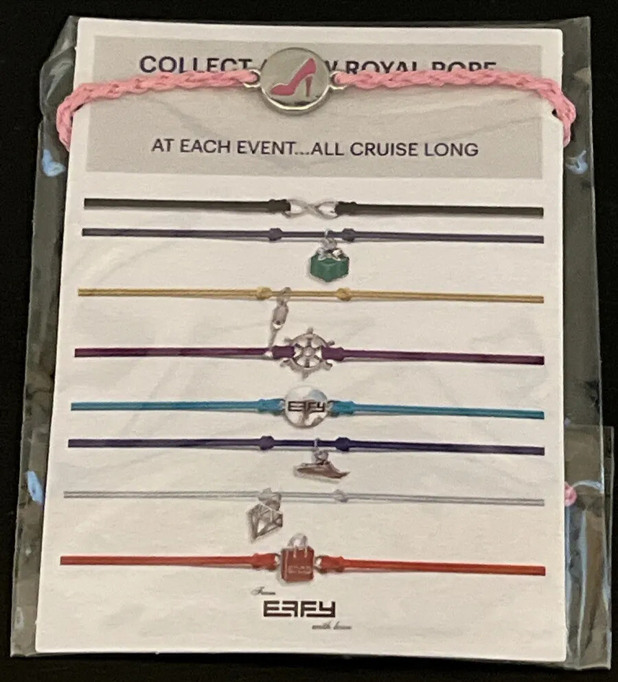 Effy Royal Rope Caribbean Carnival Cruise Bracelet Pink High Heel Barbie NEW