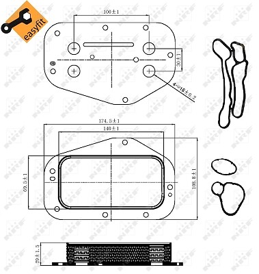 NRF 31314 ÖLkÜHler, MotorÖL FÜR Alfa Romeo Chevrolet Fiat Opel Saab Vauxhall-image