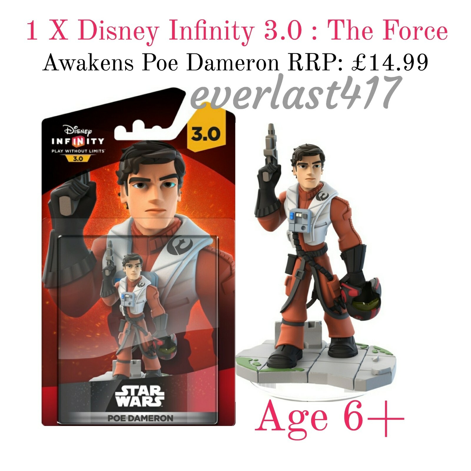 Disney Infinity 3.0 Force Awakens Poe Dameron New Sealed RRP 14.99 Brand new