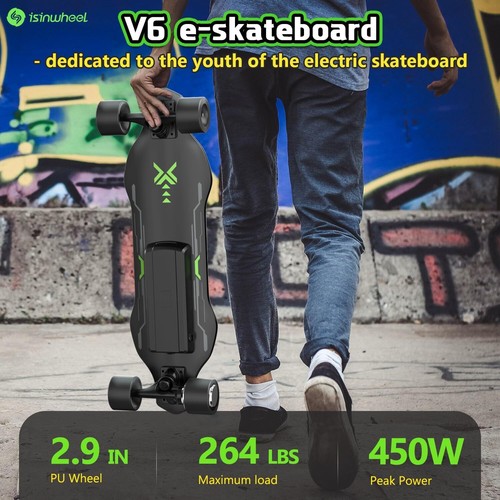 Electric Skateboard 450W Power 10Miles Max Range 12MPH Top Speed Remote Control - Picture 6 of 8