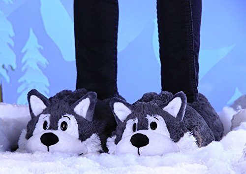SlipaZoo Boy's Husky Bear Slipper - Picture 5 of 7